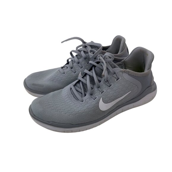 Nike Flex RN Women Running Shoes Size 8 Lightweight Mesh Lace-Up Gray & White - Picture 2 of 16